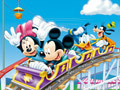 Гульня Mickey in Rollercoaster - Set the blocks