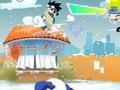 Гульня Naruto playing snowballs