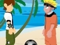 Гульня Naruto and Ben 10 play volleyball