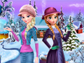 Гульня Elsa and Anna Winter Dress Up