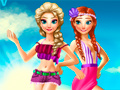 Гульня Elsa And Anna Summer Vacation
