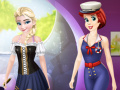 Гульня Ariel And Elsa Career Dress Up