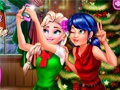 Гульня Ladybug And Elsa Xmas Selfie