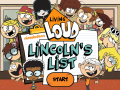 Гульня The Loud House: Lincolns List  