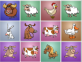 Гульня Farm animals matching puzzles