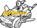 Гульня Superhero Cars Coloring Book