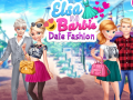 Гульня Elsa and Barbie Date Fashion