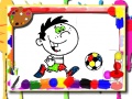 Гульня Football Coloring Time
