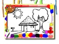 Гульня Back To School: House Coloring Book