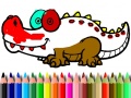 Гульня Back To School: Aligator Coloring