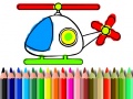 Гульня Back To School Helicopter Coloring