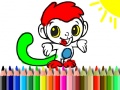 Гульня Back To School: Monkey Coloring
