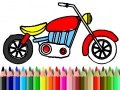 Гульня Back To School: Motorbike Coloring