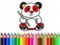 Гульня Back To School: Panda Coloring