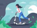 Гульня Electric Scooter Rides Jigsaw