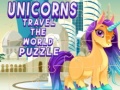 Гульня Unicorns Travel The World Puzzle