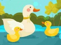 Гульня Mother Duck and Ducklings Jigsaw
