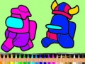 Гульня Among Us Coloring Book