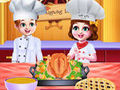 Гульня Chef Twins Thanksgiving Dinner Cooking