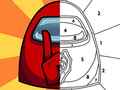 Гульня Among Us Them Coloring Book