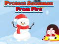 Гульня Protect Snowman From Fire