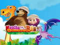 Гульня Masha and The Bear dinosaur