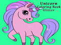 Гульня Unicorn Coloring Book Glitter