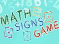 Гульня Math Signs Game