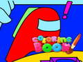 Гульня Among Us Coloring Book 