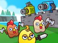 Гульня Merge Cannon: Chicken Defense