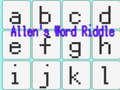 Гульня Allen's Word Riddle