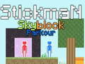 Гульня Stickman Skyblock Parkour