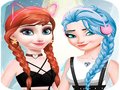 Гульня Elsa and Anna Dress Up Makeup 