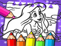 Гульня Ariel The Mermaid Coloring Book