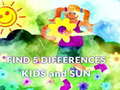Гульня Find 5 Differences Kids and Sun