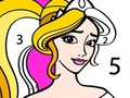 Гульня Princess Coloring By Number