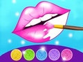 Гульня Glitter Lips Coloring Game