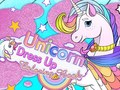 Гульня Unicorn Dress Up Coloring Book