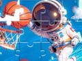 Гульня Jigsaw Puzzle: Space Basketball