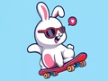 Гульня Coloring Book: Rabbit Skateboard