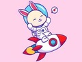 Гульня Coloring Book: Rabbit Astronaut