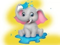 Гульня Coloring Book: Elephant Spraying Water