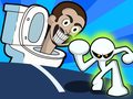 Гульня Stickman vs Skibidi Toilet