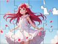 Гульня Jigsaw Puzzle: White Dress Girl