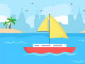 Гульня Coloring Book: Boat On Sea