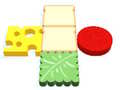 Гульня Burger Fold Puzzle