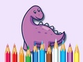 Гульня Coloring Book: Dinosaur With Flowers