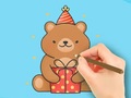 Гульня Coloring Book: Gift Bear