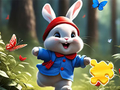 Гульня Jigsaw Puzzle: Running Rabbit