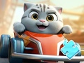 Гульня Jigsaw Puzzle: Cat Racing Driver